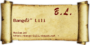 Bangó Lili névjegykártya